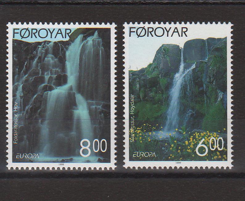Faroe Islands 1999 EUROPA Waterfalls cv. 4.75$ (TIP A)
