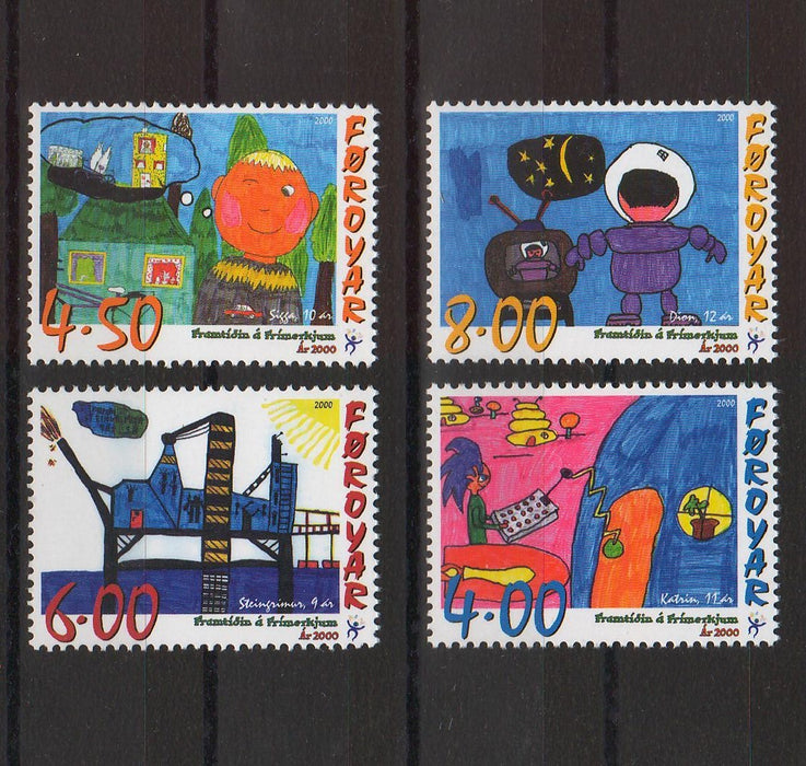 Faroe Islands 2000 STAMPIN The Future Children's Stamp Design cv. 7.15$ (TIP A)