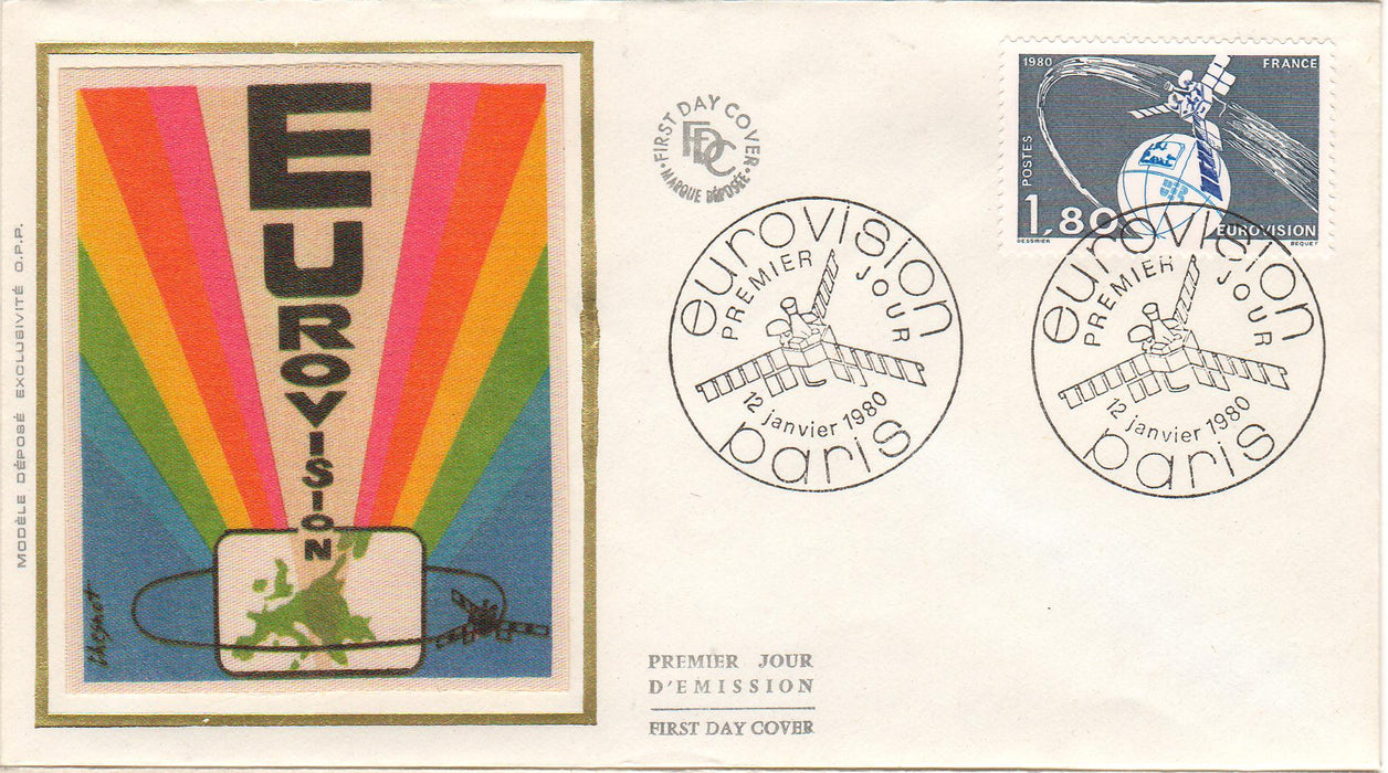France 1980 Eurovision FDC (TIP A)