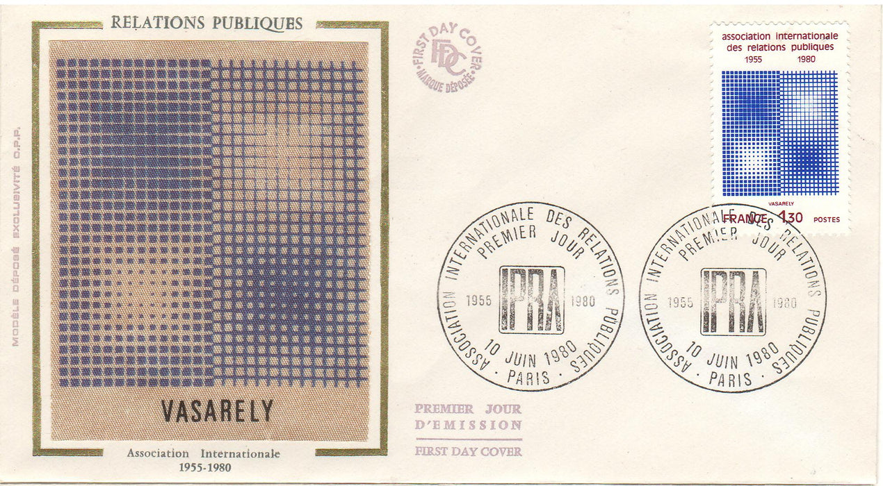 France 1980 Association Emblem FDC (TIP A)