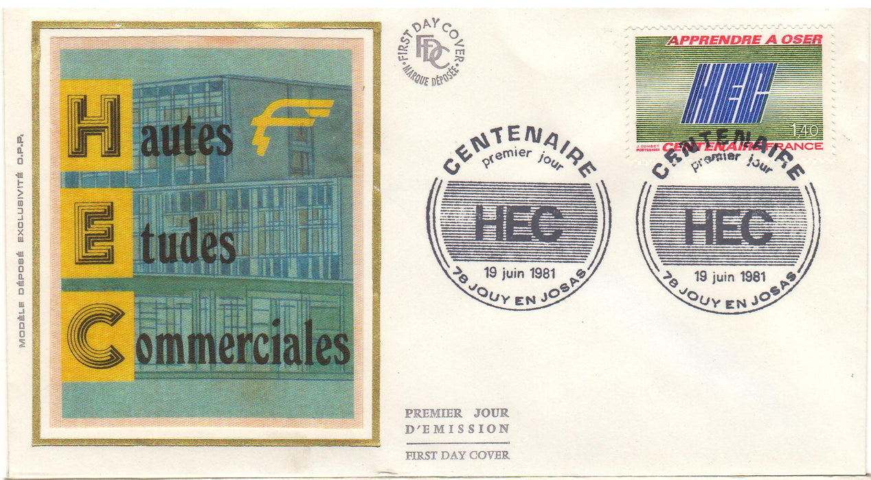 France 1981 Higher National College for Commercial Studies FDC (TIP A)
