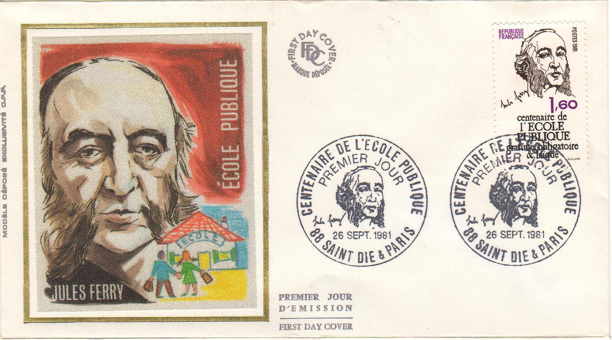 France 1981 Jules Terry Statesman FDC (TIP A)