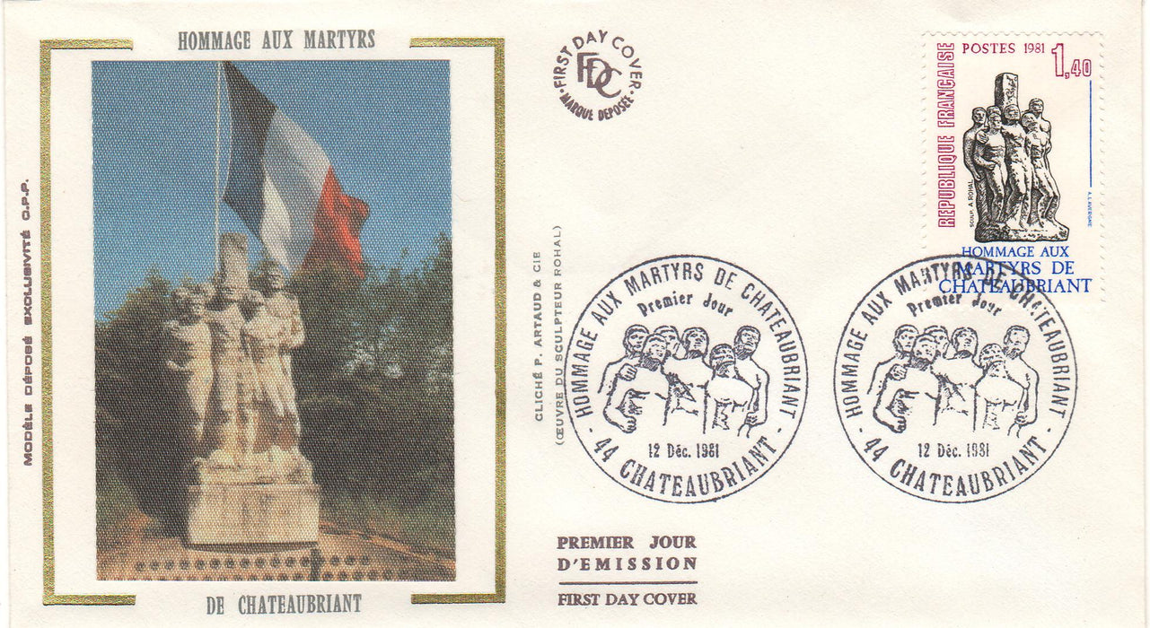 France 1981 Martyrs of Chateaubriant FDC (TIP A)