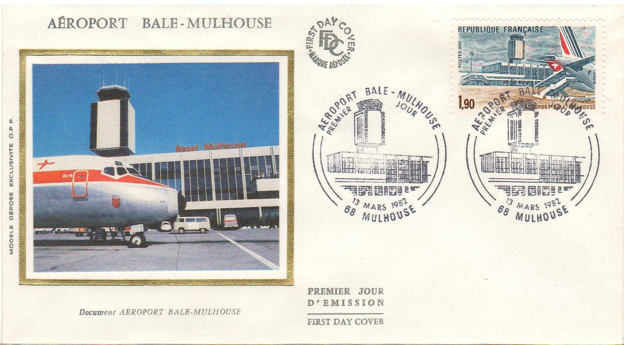 France 1982 Bale-Mulhouse Airport FDC (TIP A)