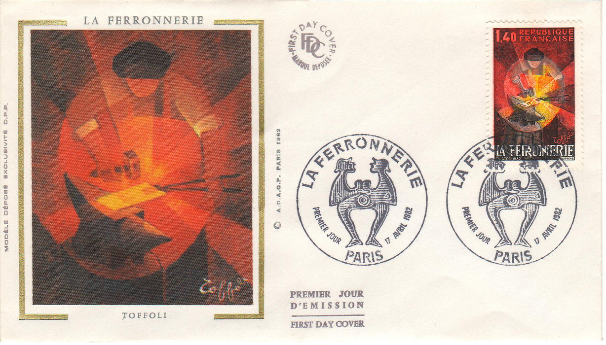France 1982 Blacksmith FDC (TIP A)