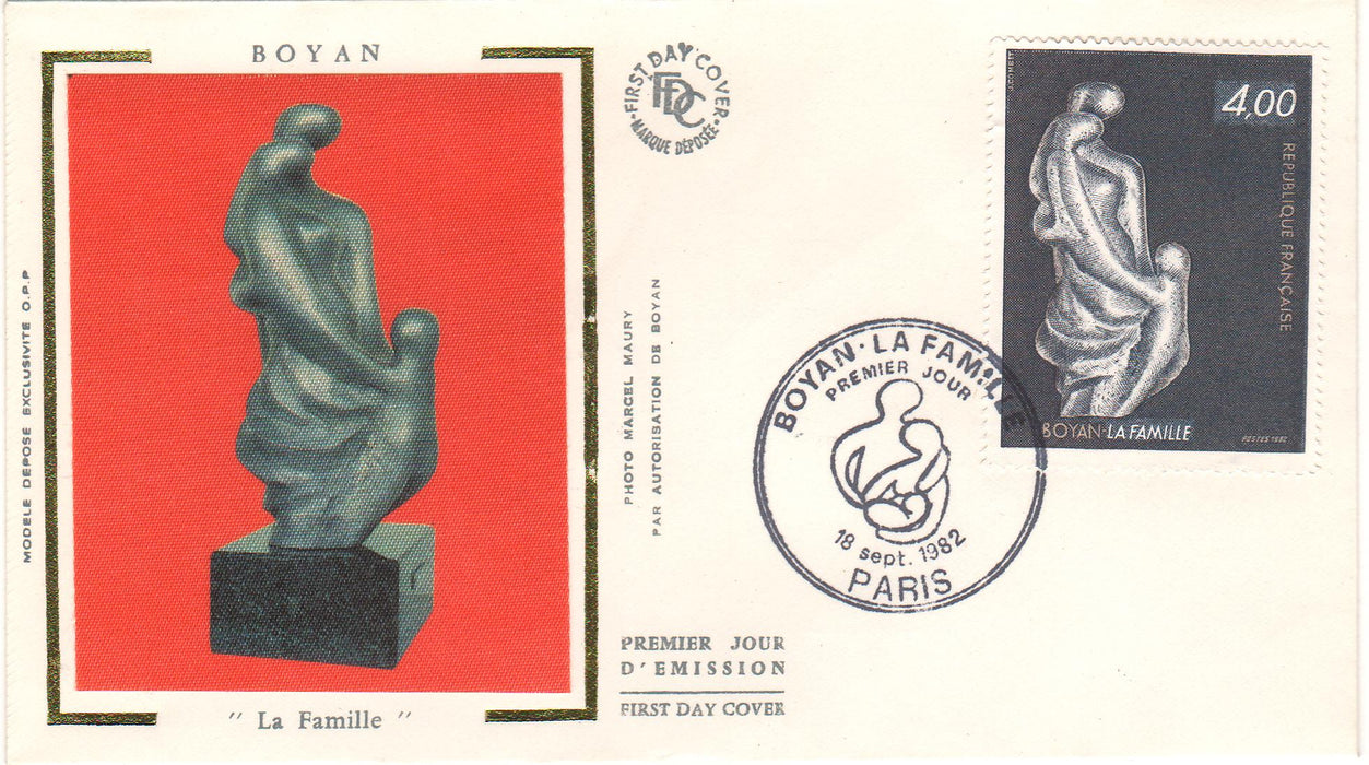 France 1982 The Family, by Marc Boyan FDC (TIP A)