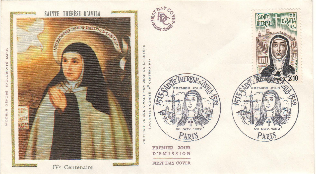 France 1982 St. Teresa of Avila FDC (TIP A)