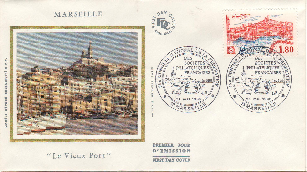 France 1983 French Philatelic Societies Congress Marseille FDC (TIP A)