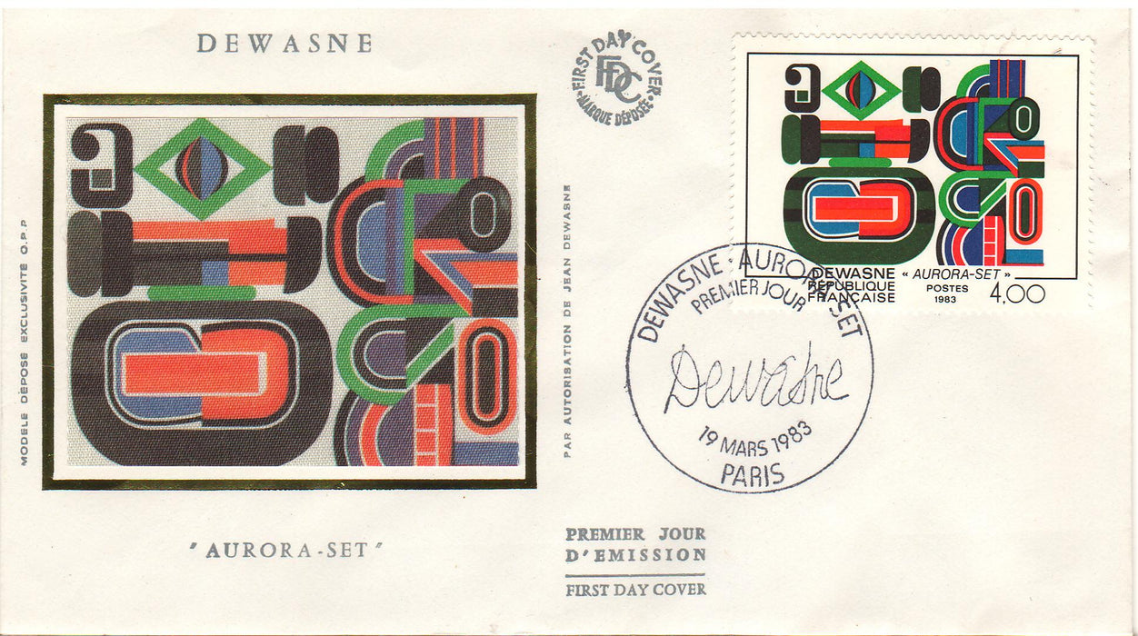 France 1983 Aurora-Set, by Dewasne FDC (TIP A)