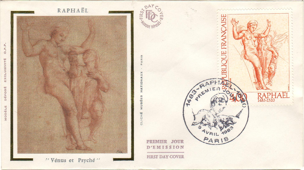 France 1983 Female Nud, by Raphael FDC (TIP A)