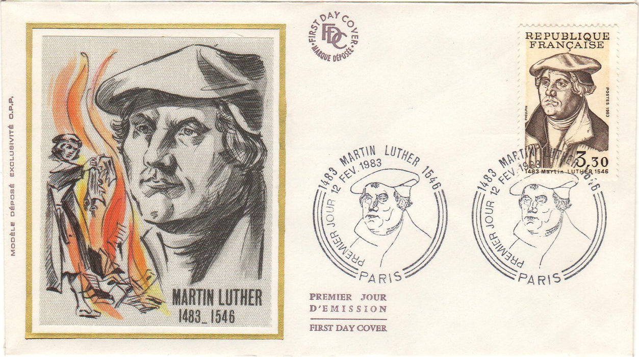 France 1983 Martin Luther FDC (TIP A)