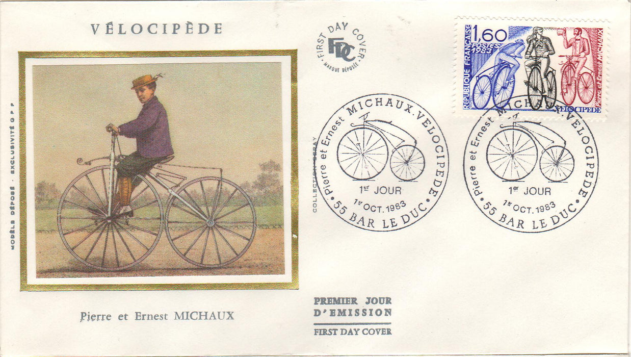 France 1983 Michaux Bicycle FDC (TIP A)