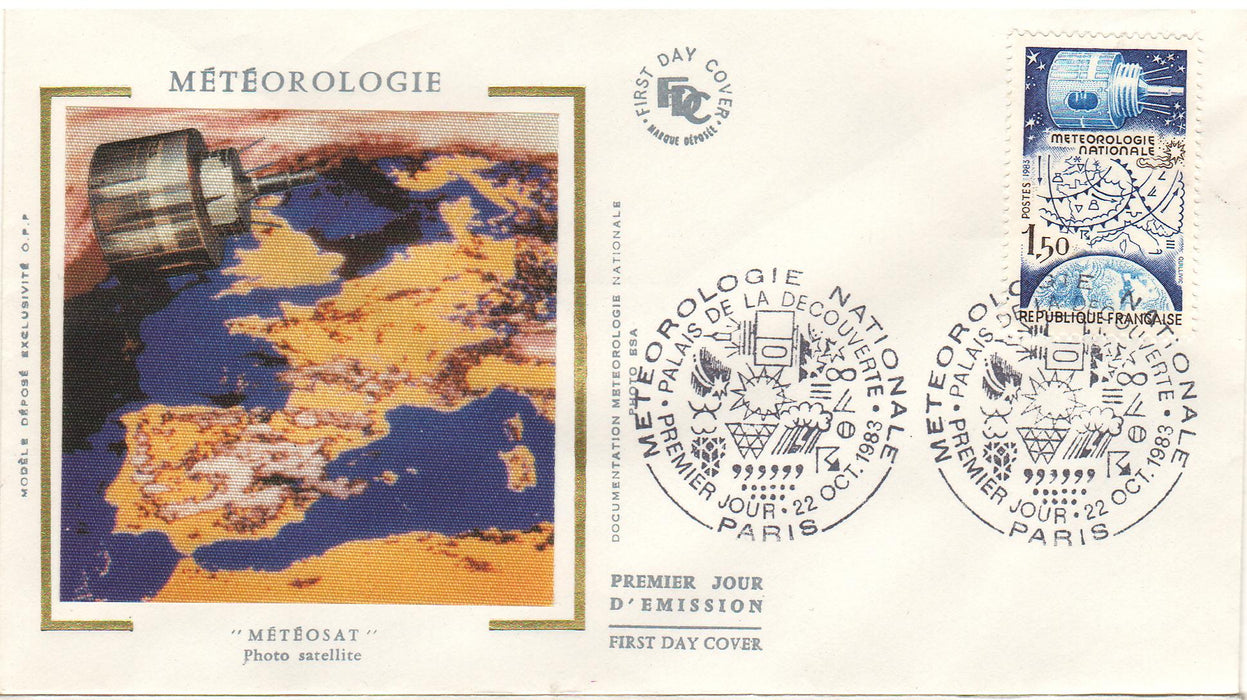 France 1983 National Weather Forecasting FDC (TIP A)