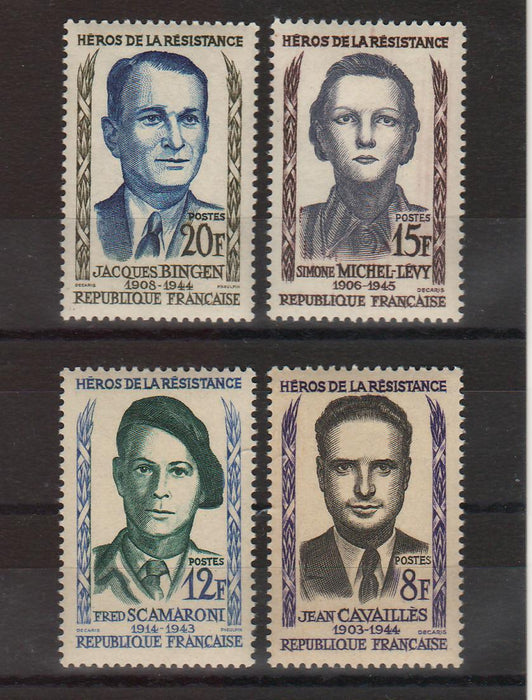 France 1958 Heroes of the Resistance cv. 3.95$ (TIP A)