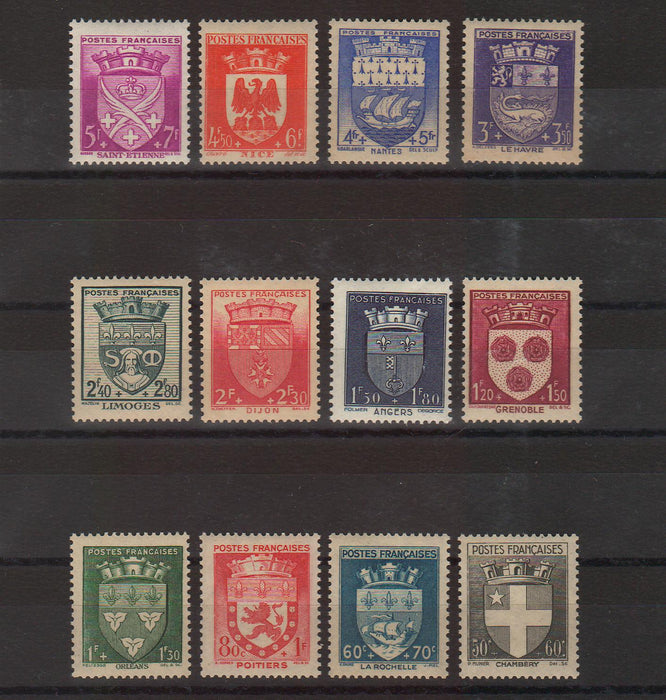 France 1942 Arms of Various Cities cv. 42.00$ (TIP C)