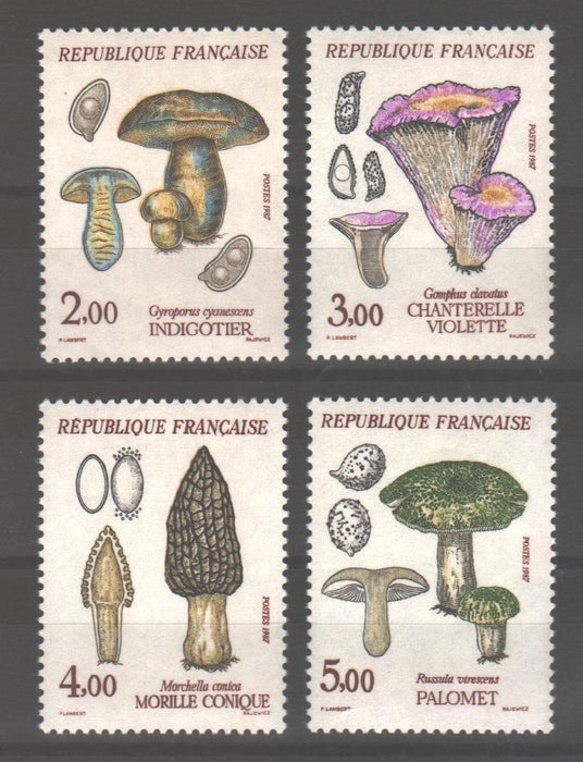 France 1987 Mushrooms cv. 6.30$ (TIP A)