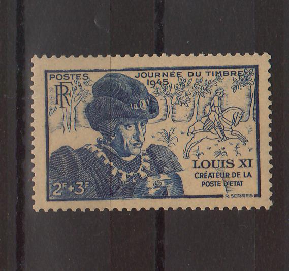 France 1945 Louis XI and Post Rider  cv. 0.40$ (TIP A)