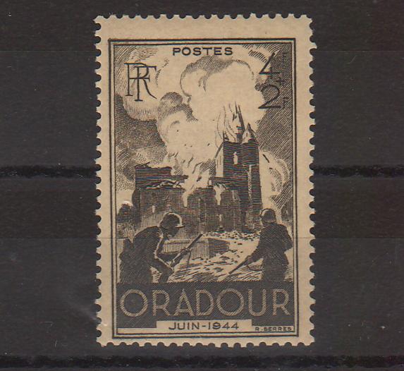 France 1945 Destruction of Oradon   cv. 0.25$ (TIP A)