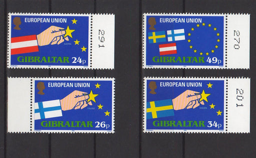Gibraltar 1995 European Union c.v. 5.00$ - (TIP A) in Stamps Mall
