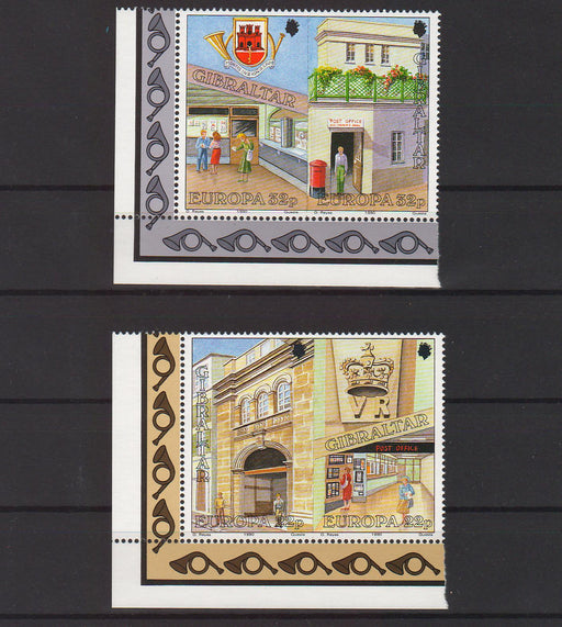 Gibraltar 1990 EUROPA Post Offices pair c.v. 7.00$ - (TIP A) in Stamps Mall