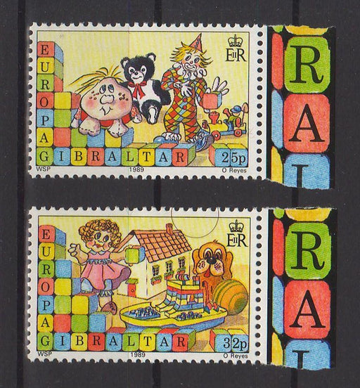 Gibraltar 1989 EUROPA Toys c.v. 3.00$ - (TIP A) in Stamps Mall