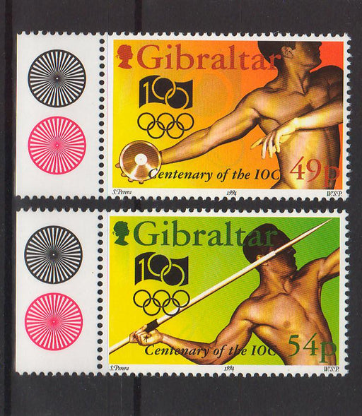 Gibraltar 1994 International Olympic Committee Centenary c.v. 5.50$ - (TIP A) in Stamps Mall