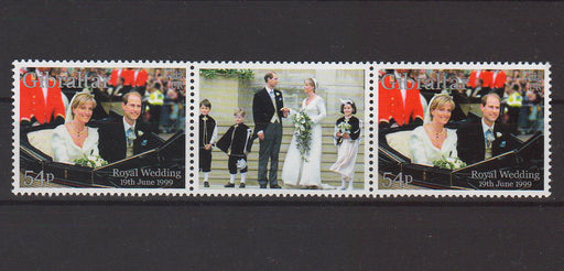 Gibraltar 1999 Royal Weeding pair + vignette c.v. 7.00$ - (TIP A) in Stamps Mall