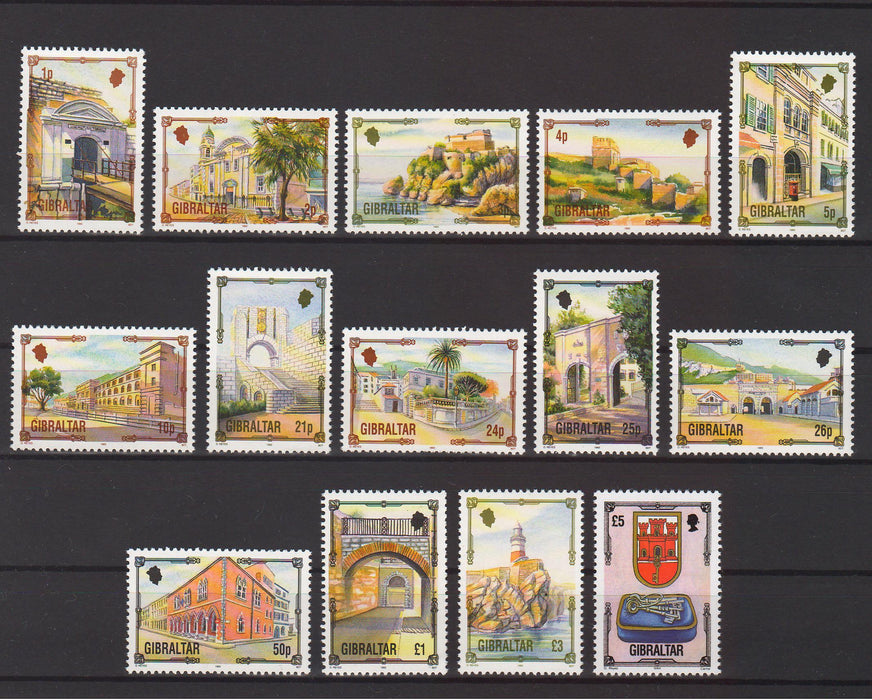 Gibraltar 1993-94 Architectural Heritage c.v. 35.00$ - (TIP A) in Stamps Mall