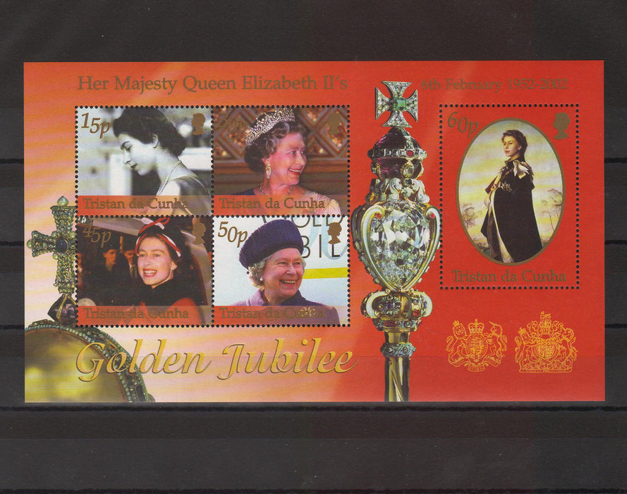 Tristan da Cunha 2002 Queen Elizabeth Golden Jubilee illustrated block (TIP A)