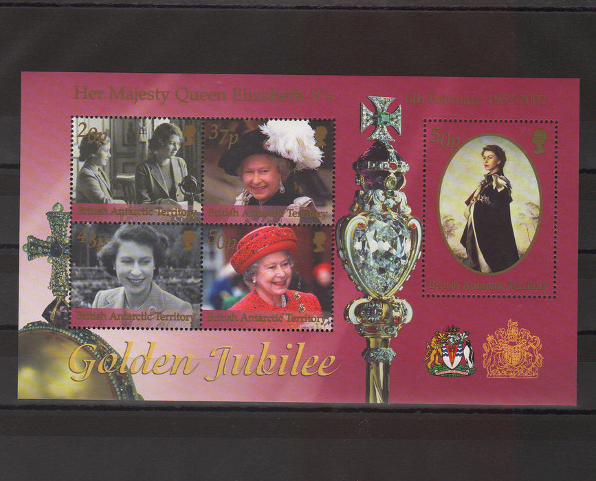 British Antarctic Territory   2002 Queen Elizabeth Golden Jubilee illustrated block (TIP A)
