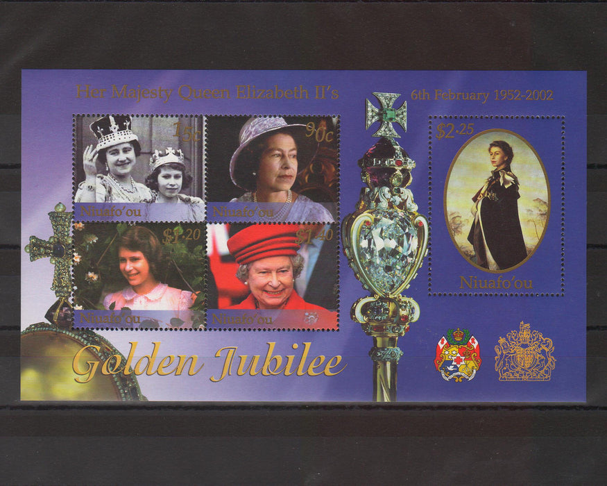 Niuafo ou 2002 Queen Elizabeth Golden Jubilee illustrated block (TIP A)