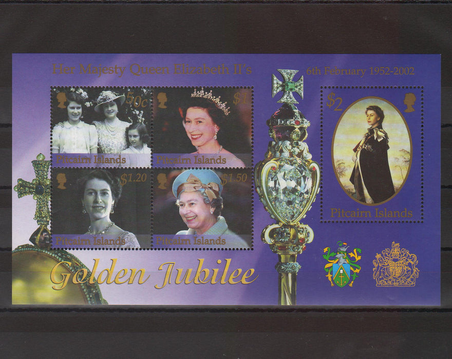 Pitcairn  Islands  2002 Queen Elizabeth Golden Jubilee illustrated block (TIP A)
