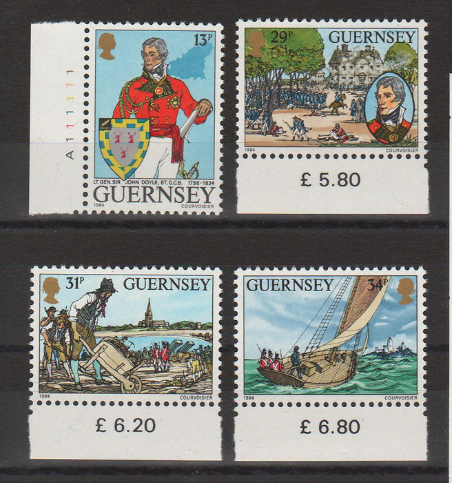 Guernsey 1984 Lieutenent-General John Doyle, Ships cv. 3.45$ (TIP A)