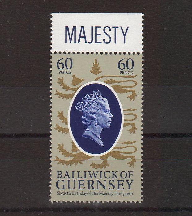 Guernsey 1986 Queen Elizabeth II 60th Birthday cv. 2.50$ (TIP A)