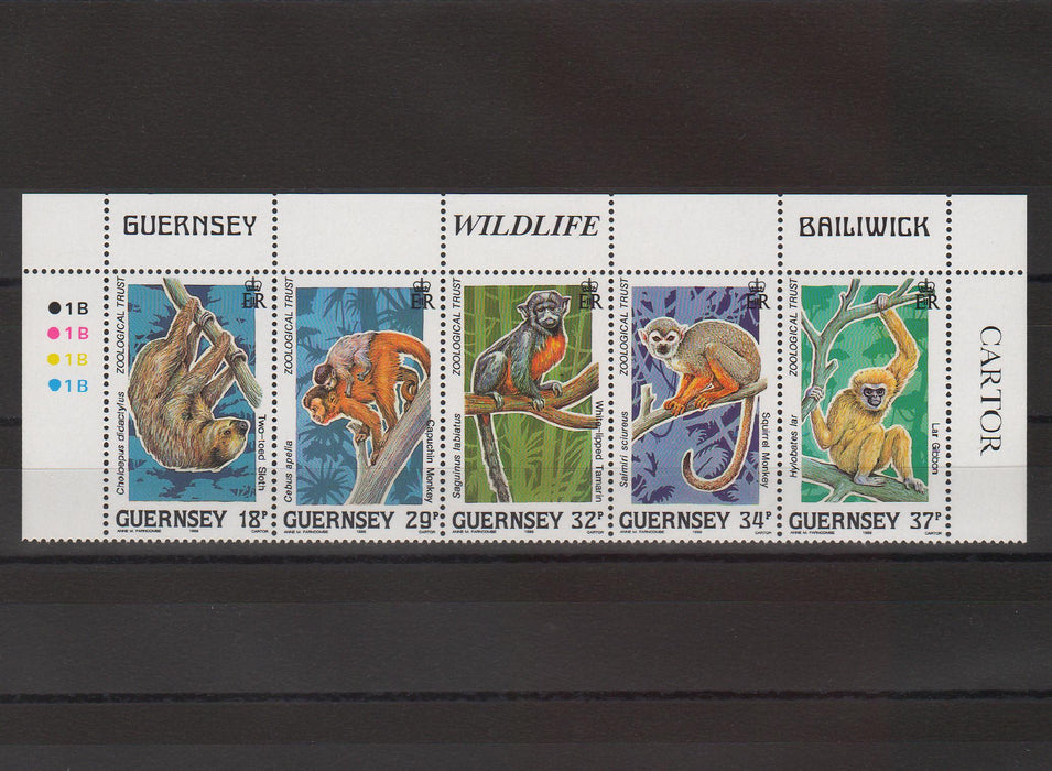 Guernsey 1989 Animals of Rain Forest cv. 6.00$ (TIP A)