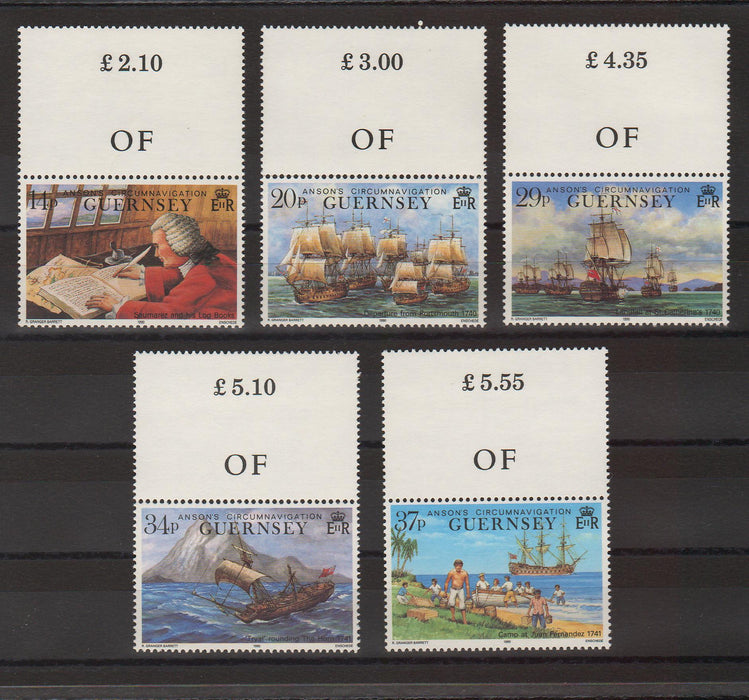 Guernsey 1990 Lord Anson's Circumnavigation of the World 250th Anniversary cv. 5.35$ (TIP A)