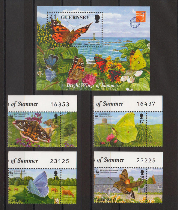 Guernsey 1997 Butterflies and Moths cv. 10.35$ (TIP A)