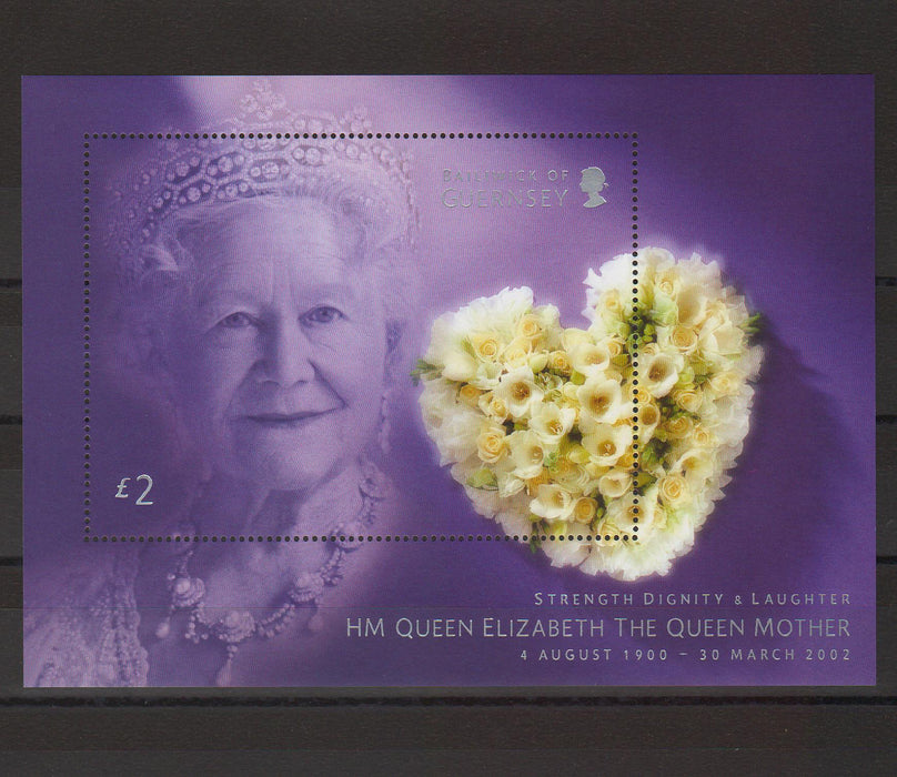 Guernsey 2002 Queen Mother Elizabeth cv. 8.00$ (TIP A)