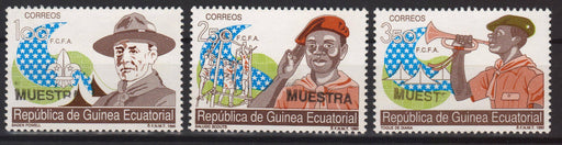 Equatorial Guinea 1990 Boy Scouts Specimen (Muestra) Sc #140-142 c.v. 9.75$ - (TIP C) in Stamps Mall