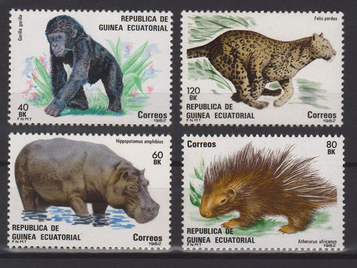 Equatorial Guinea 1982 Fauna Sc #59-62 c.v. 10.00$ - (TIP C) in Stamps Mall