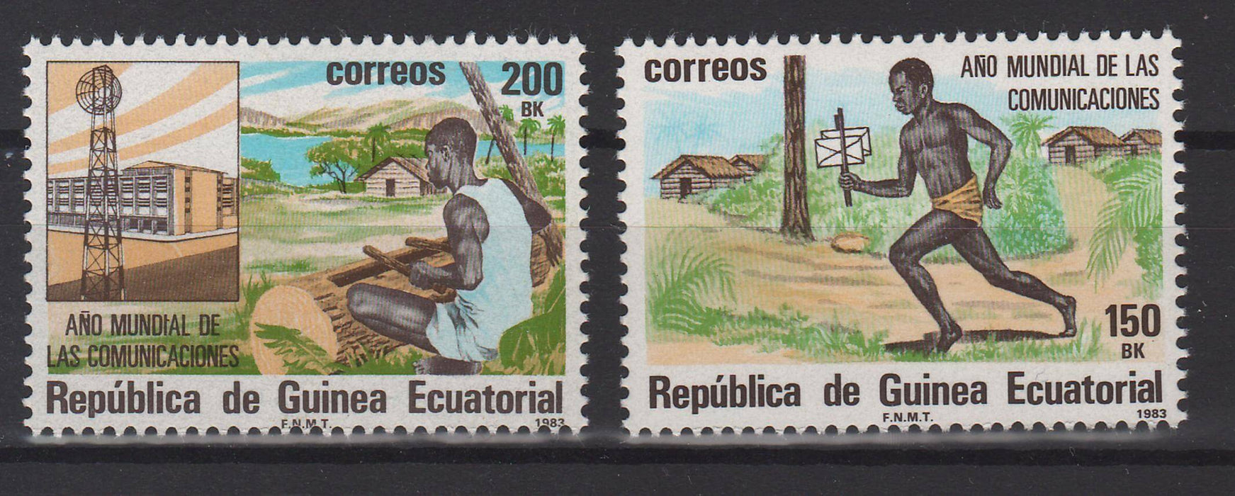 Equatorial Guinea 1983 World Communications Year Sc #59-62 c.v. 3.40$ - (TIP A) in Stamps Mall