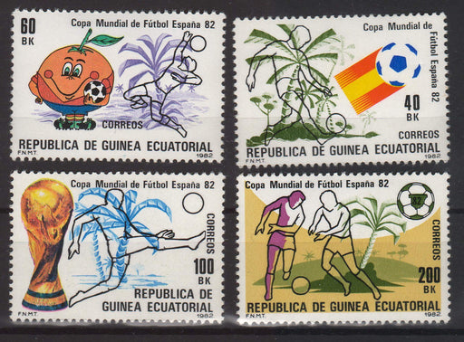 Equatorial Guinea 1982 World Cup Soccer Championships. Spain Sc #55-58 c.v. 5.95$ - (TIP A) in Stamps Mall