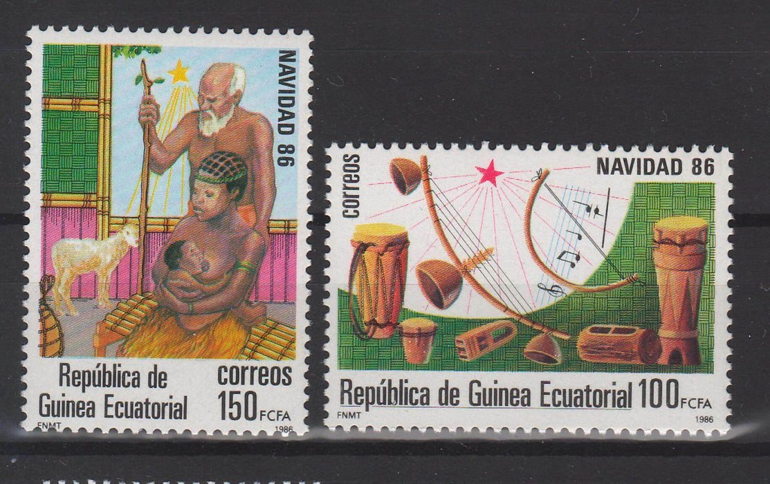 Equatorial Guinea 1986 Christmas Sc #105-106 c.v. 2.70$ - (TIP A) in Stamps Mall
