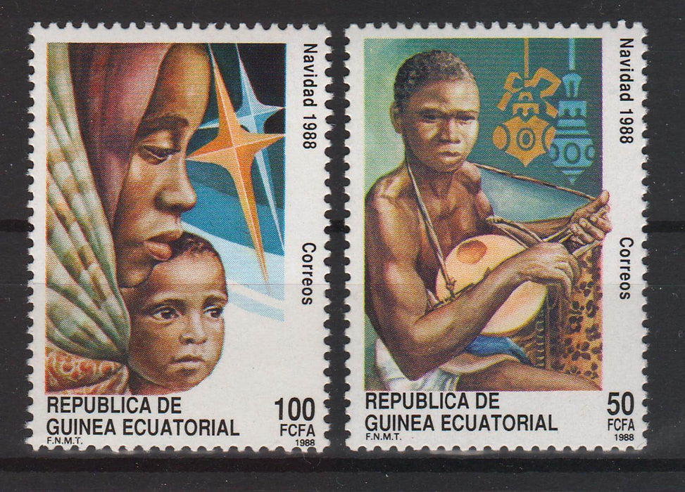 Equatorial Guinea 1988 Christmas Sc #127-128 c.v. 1.40$ - (TIP A) in Stamps Mall