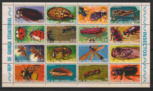 Equatorial Guinea 1974 Insects various species  set o 16 - (TIP B) in Stamps Mall