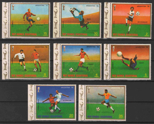 Equatorial Guinea 1978 World Cup Soccer Championships Argentina '78 complet set of 8 - (TIP A) in Stamps Mall