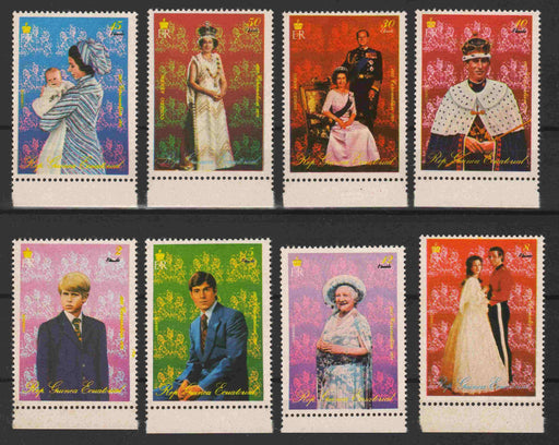Equatorial Guinea 1978 Elizabeth II Coronation 25th Annlv. complet set of 8 - (TIP B) in Stamps Mall
