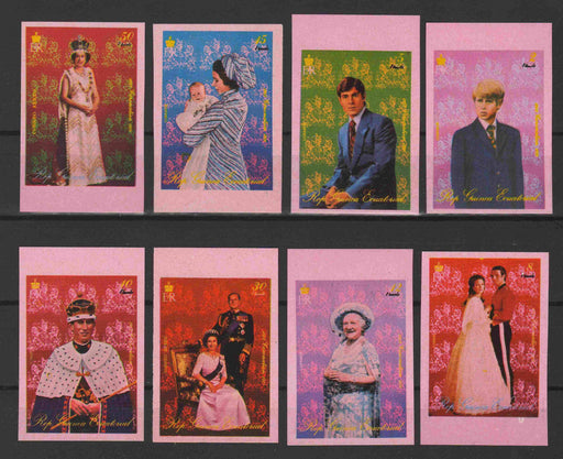 Equatorial Guinea 1978 Elizabeth II Coronation 25th Annlv. Imperforated complet set of 8 - (TIP A) in Stamps Mall