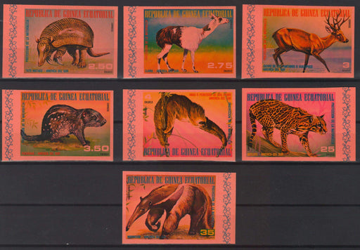 Equatorial Guinea 1977 South American Animals imperforated complet set of 7 - (TIP B) in Stamps Mall