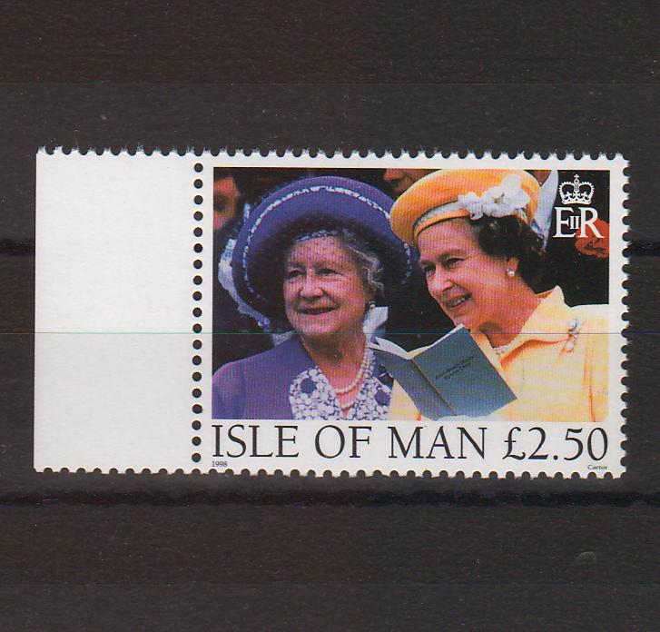 Isle of Man 1998 Queen Mother and Queen Elizabeth II cv. 10.00$ (TIP A)